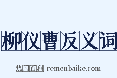 柳仪曹反义词是什么意思的图片